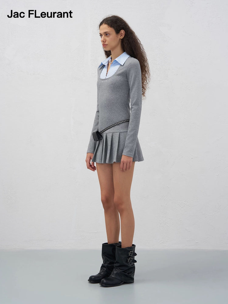 Shirt-collar Dress