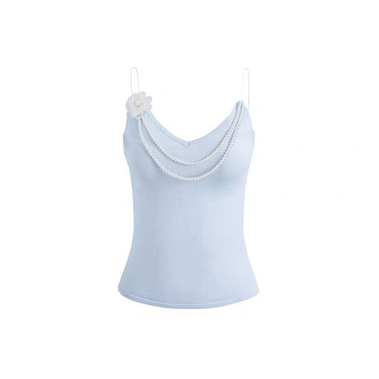 Yarn Pearl-Embellished Camisole Top