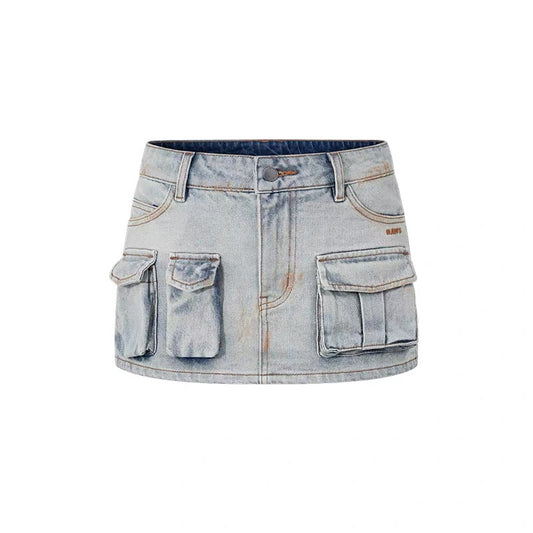 Nice - White Porcelain Denim Skirt