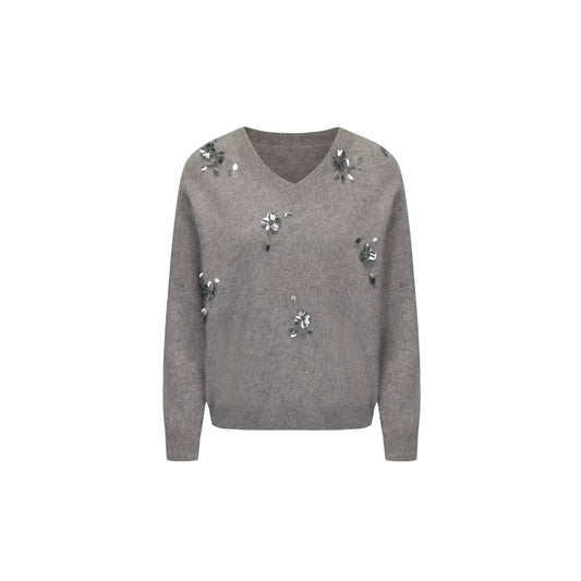 Sequin Embellishments Knitted Sweater