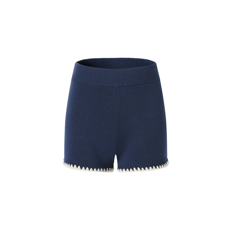 Shell Embroidery Shorts