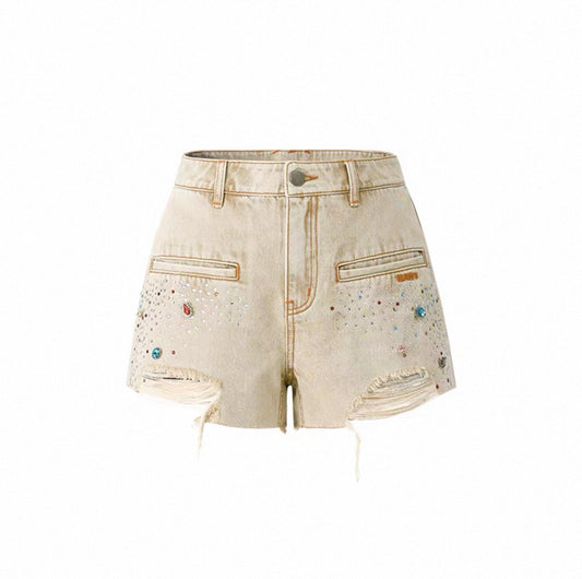 Morgan - Gemstone Denim Shorts