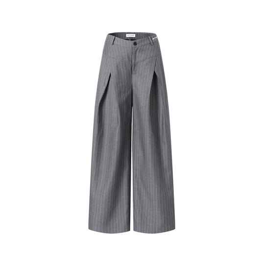 V-Waist Double-Pleated Trousers