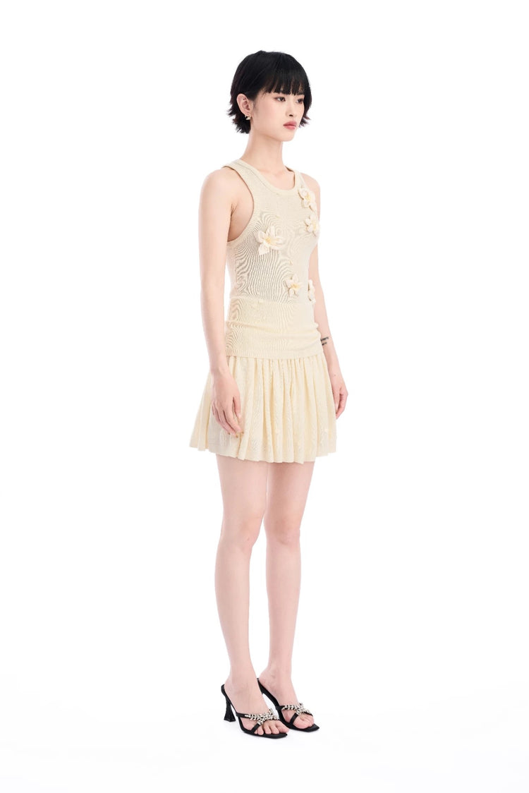 Hand-beaded flowers Vest