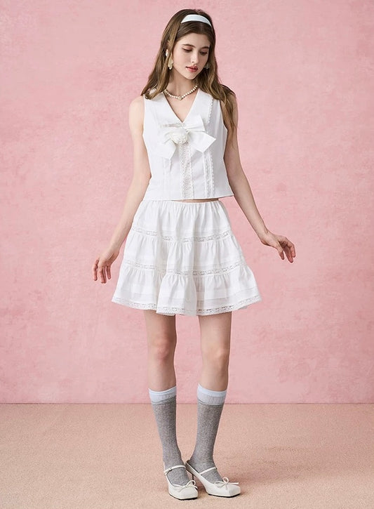 Lace-patchwork Skirt