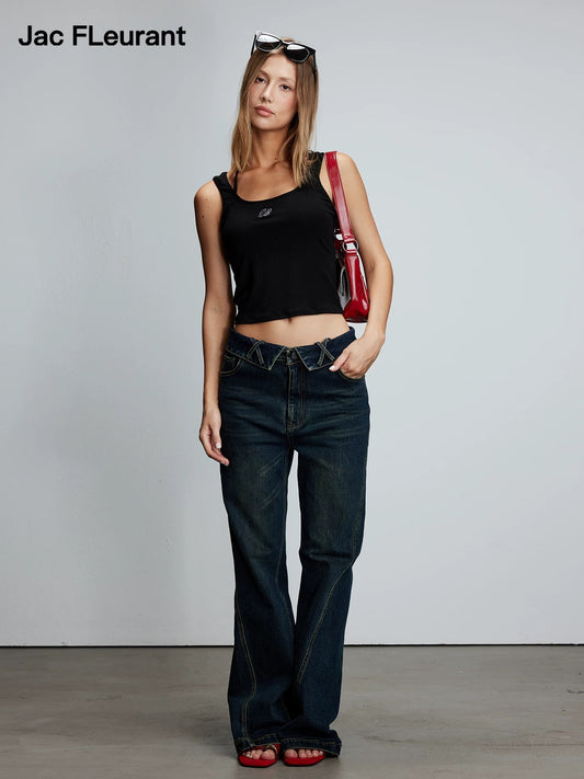 Embroidered Logo Halter Neck Top