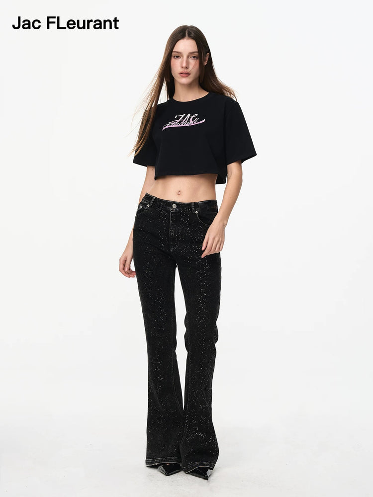 Gradient Logo Beaded T-Shirt