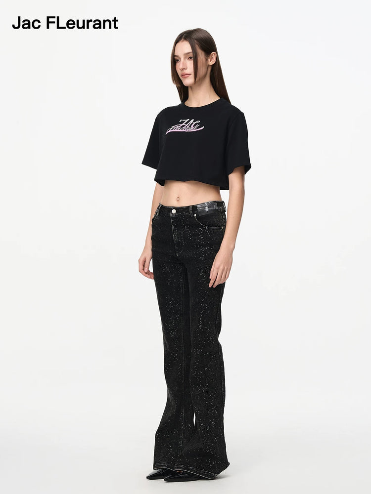 Gradient Logo Beaded T-Shirt