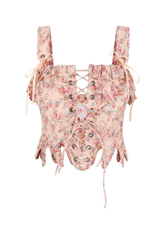 Pink Floral Corset