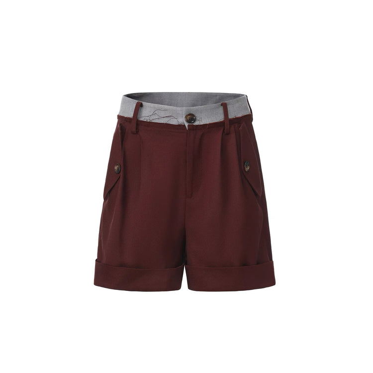 Rolled-hem Tailored Shorts