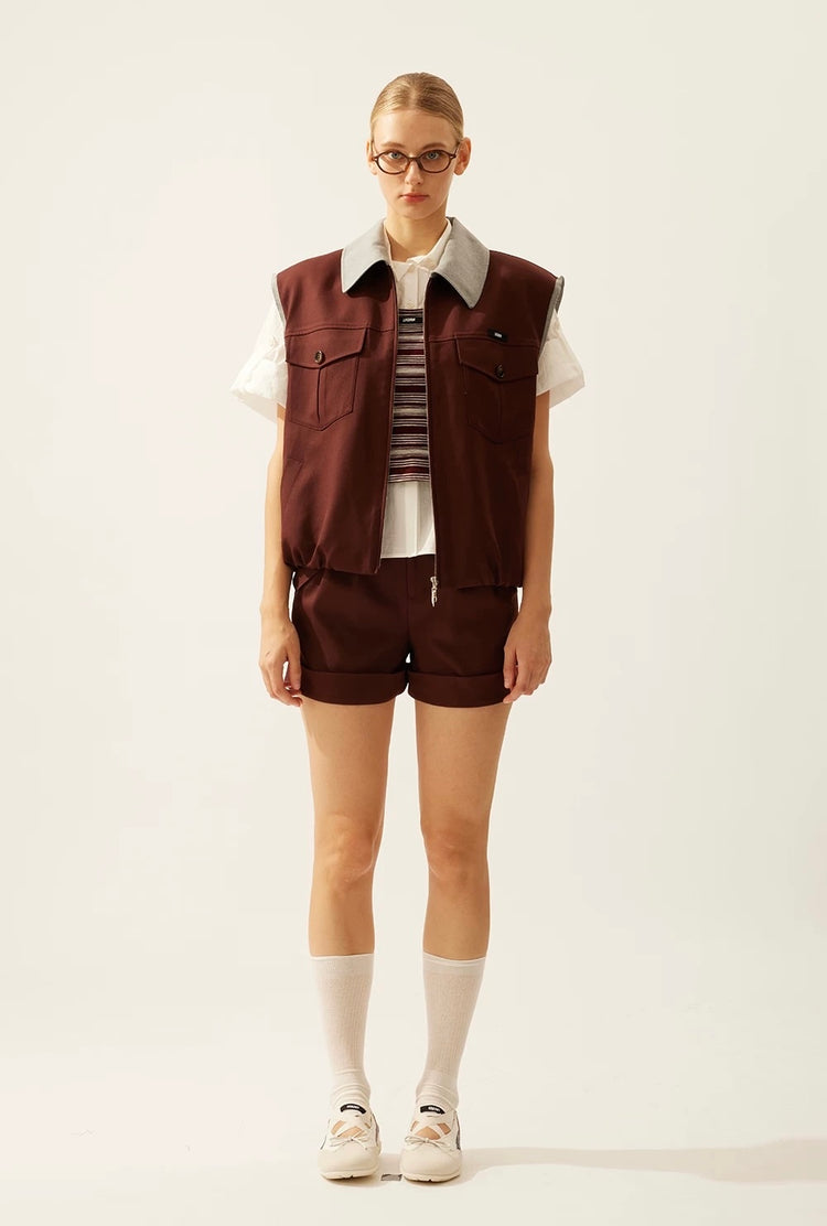 Rolled-hem Tailored Shorts
