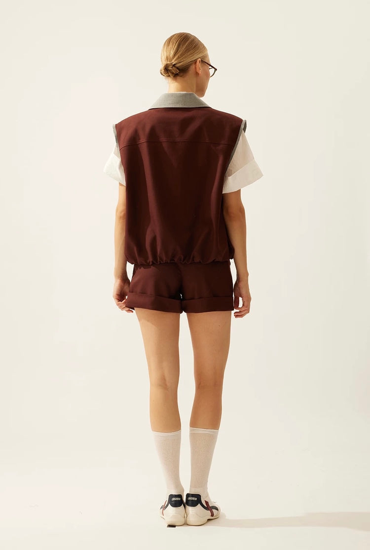 Rolled-hem Tailored Shorts