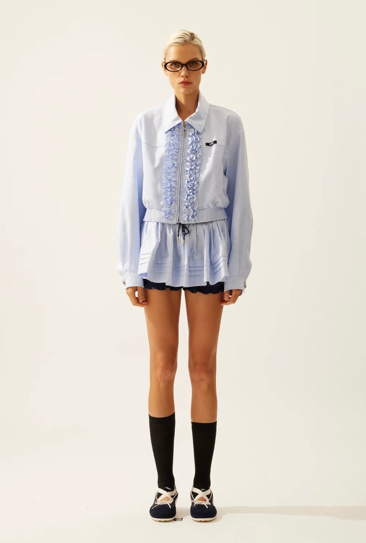 Ruffled-trim Jacket