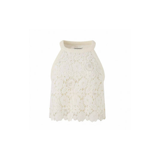 Lace Embroidered Cutout Top