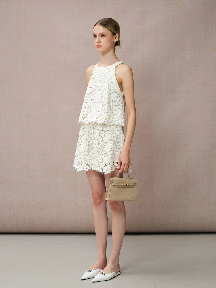 Lace Embroidered Cutout Top