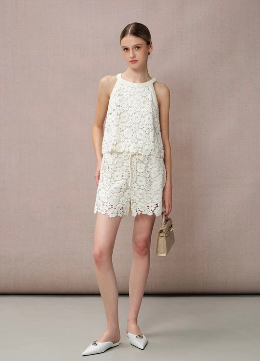 Lace Embroidered Cutout Top