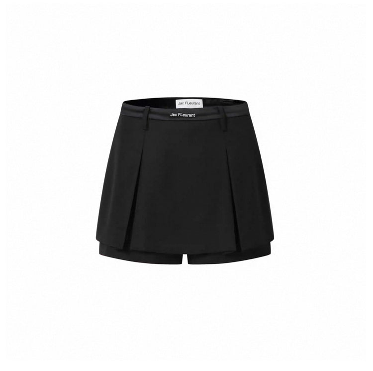 Satin Waistband Logo Skort