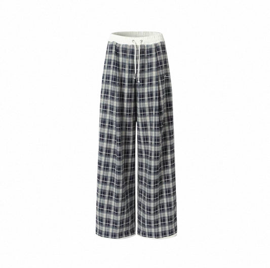 Vintage Plaid Casual Pants