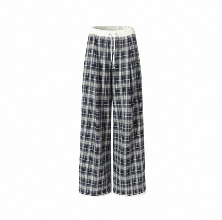 Vintage Plaid Casual Pants