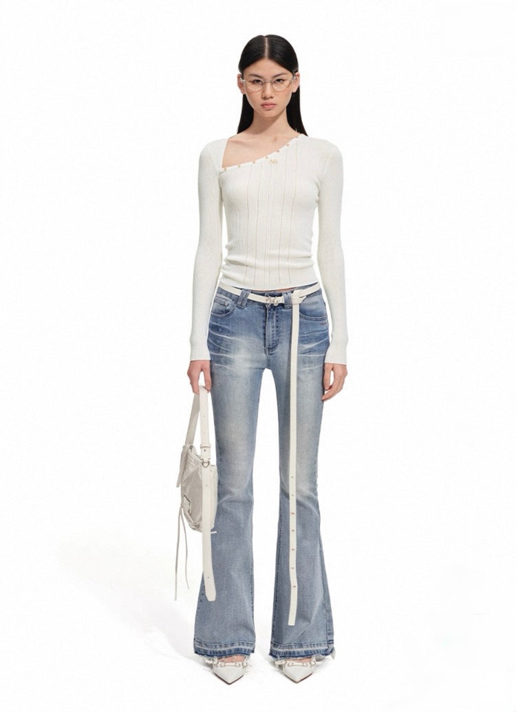 Polar - Ribbed Layered Knit Top