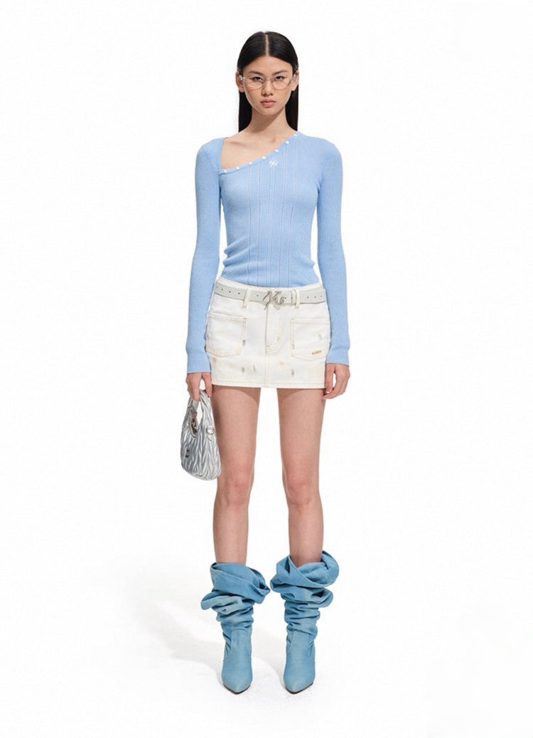 Polar - Ribbed Layered Knit Top