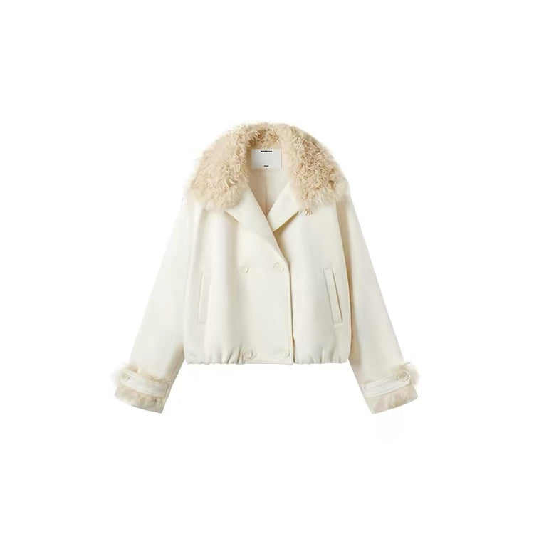 Polar - Oversized Notched Collar Short Coat