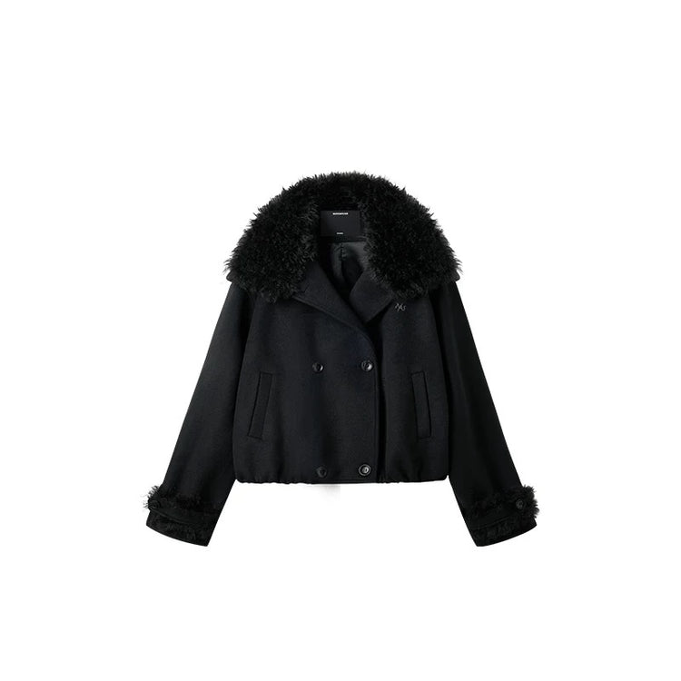 Polar - Oversized Notched Collar Short Coat
