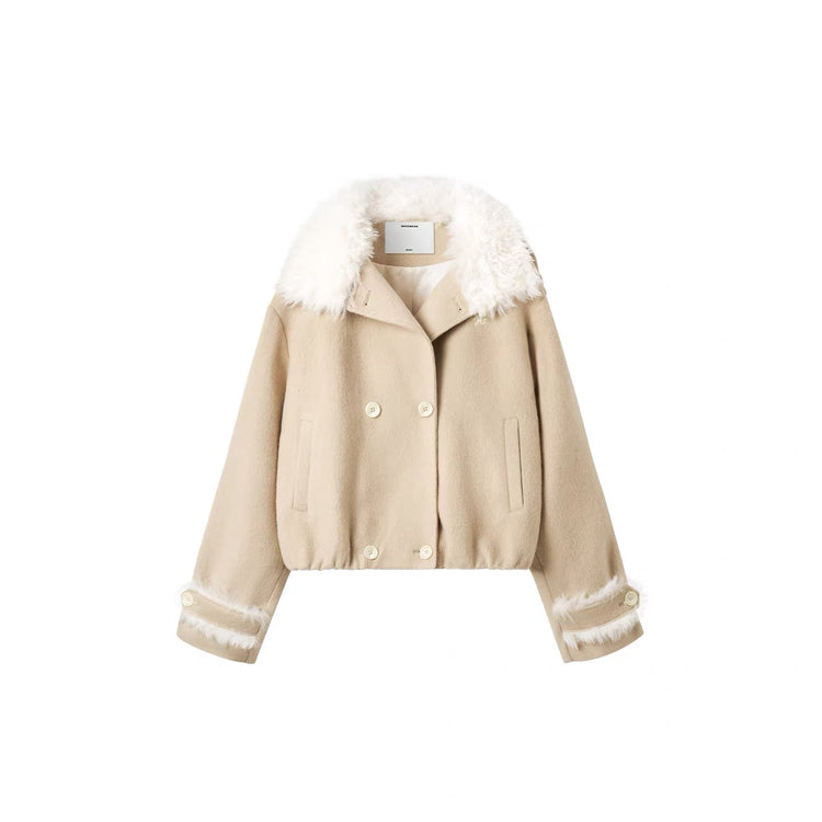 Polar - Oversized Notched Collar Short Coat