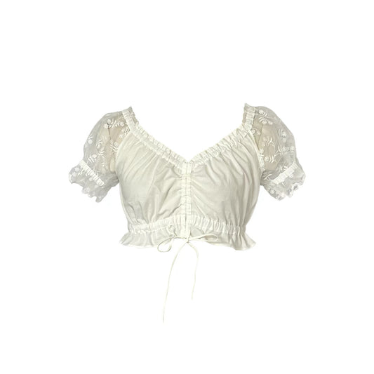 Puff Short Sleeve Crop Top