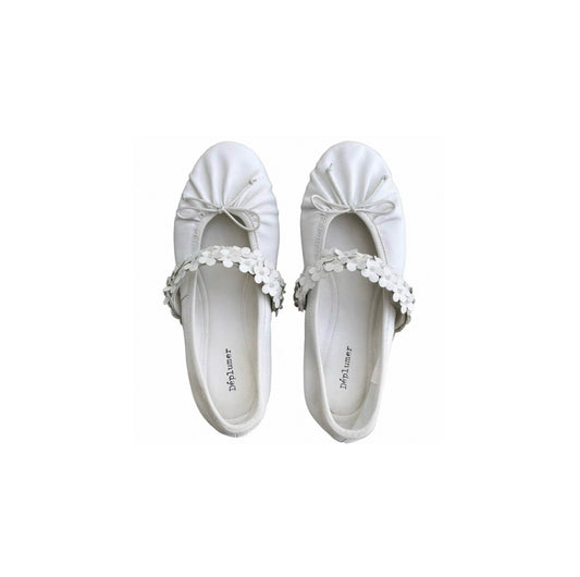 Little Flower Tie-Up Ballet Flats
