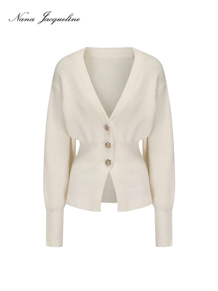 Soft Waist-Cinching Knit Cardigan