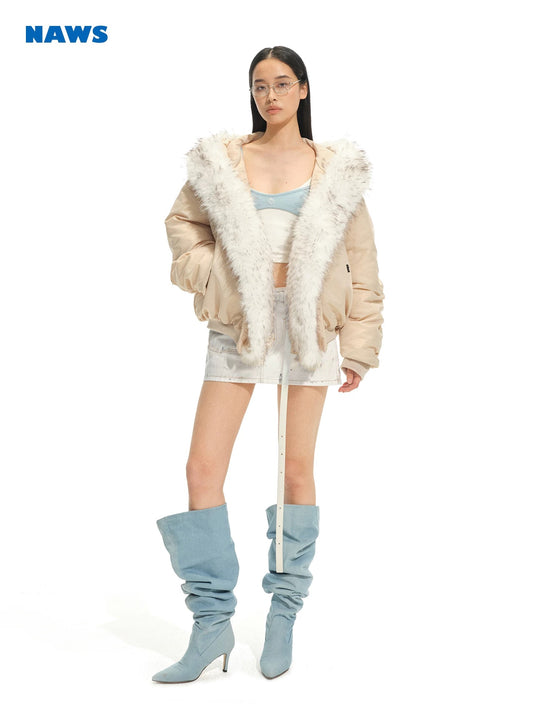 Rocky Mountain Fur-Trim Down Jacket