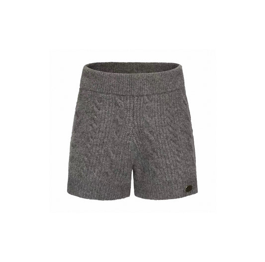 Cable-Knit Relaxed Wool Knit Shorts