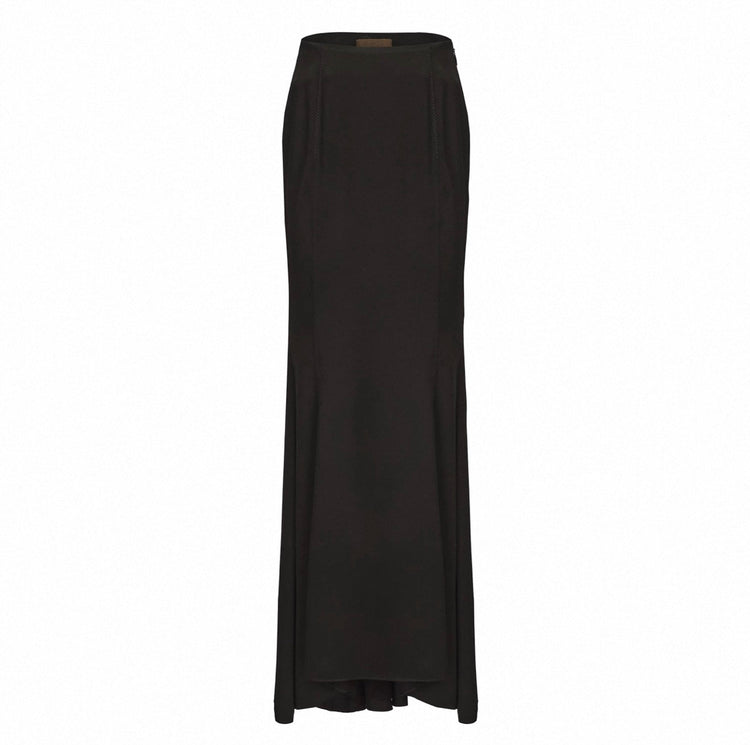 Contrast Stitch Draped Mermaid Skirt
