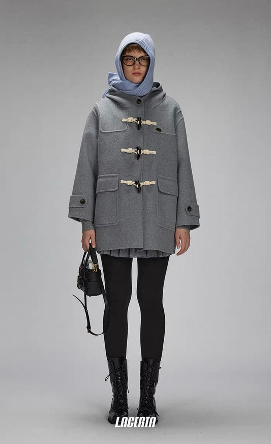 Double-Faced Wool Hooded Duffle Coat