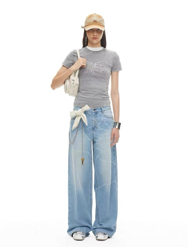 Beverly Wide-Leg Denim Jeans