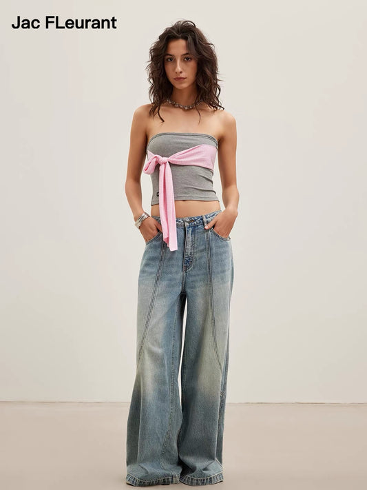 Striped Tie-Front Bandeau Top