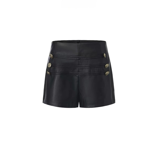 Regal H-Line Leather Shorts