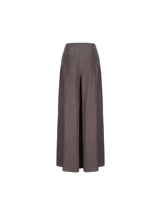 Grey Multi-layered Wide-leg Pants