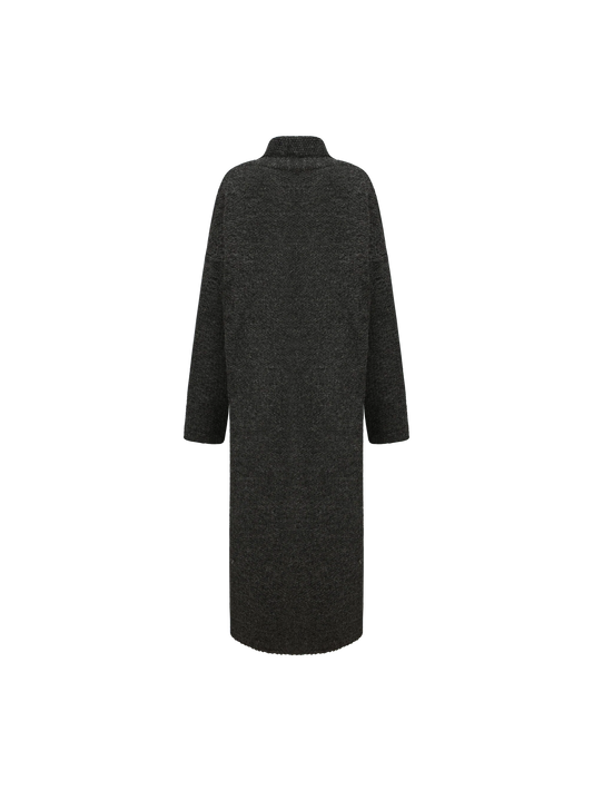 Gray Jacquard Patchwork Cardigan