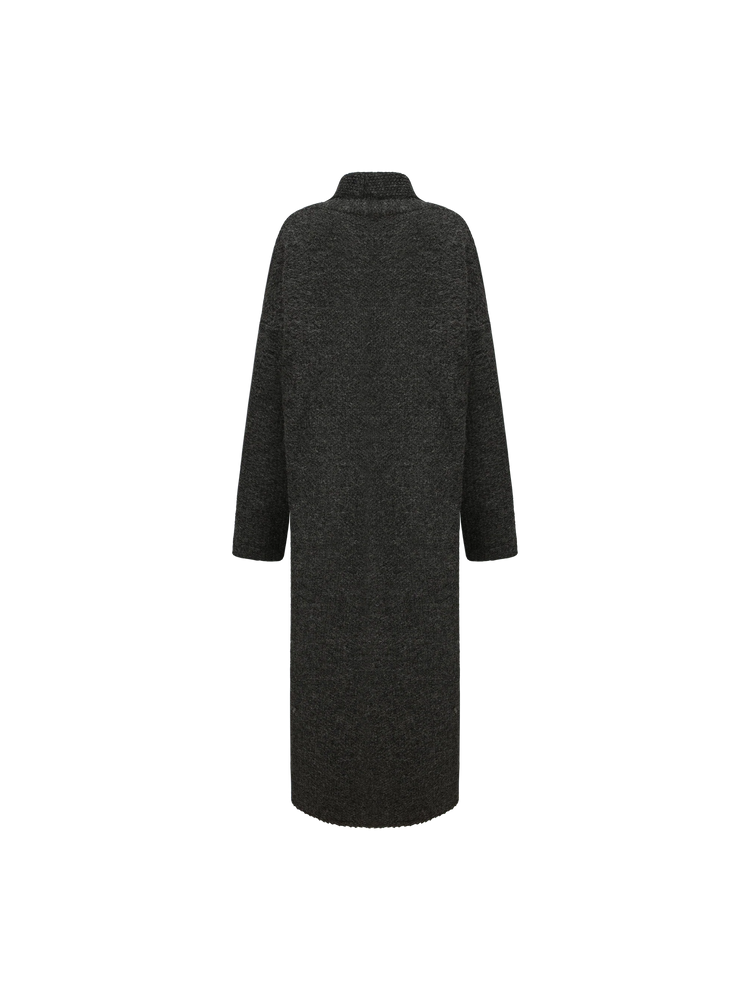 Gray Jacquard Patchwork Cardigan