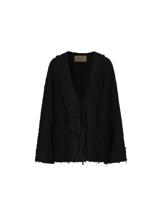 Black Wool Short Jacket