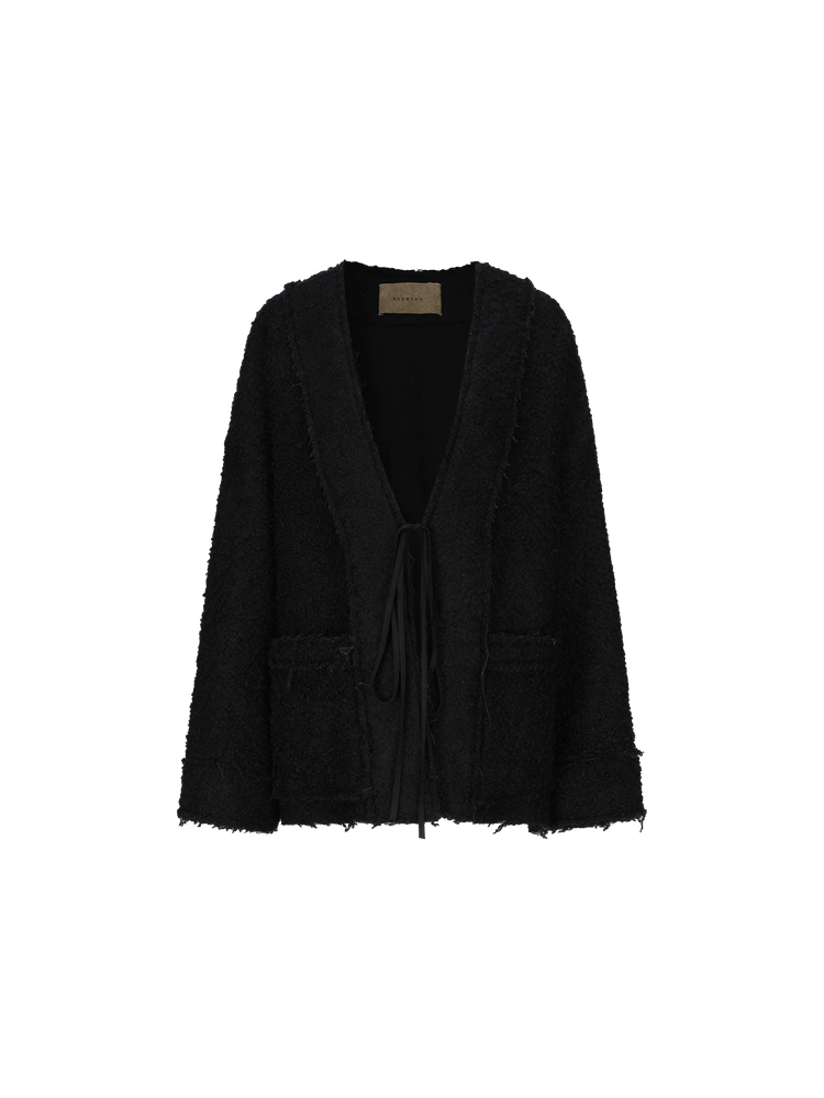 Black Wool Short Jacket