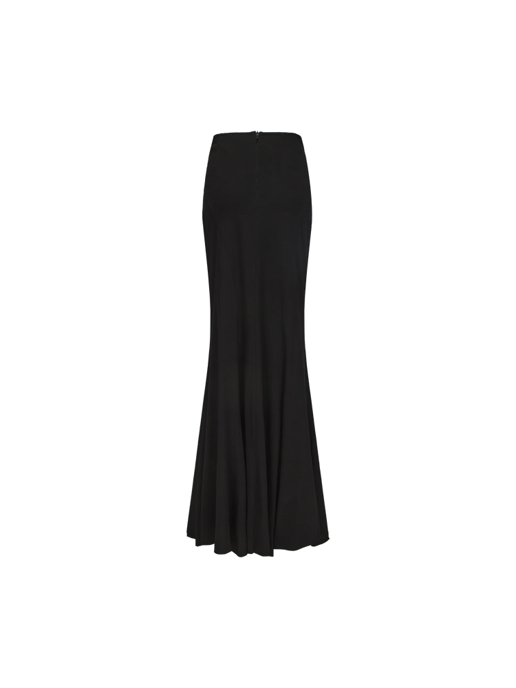 Ruched Waistband Maxi Skirt