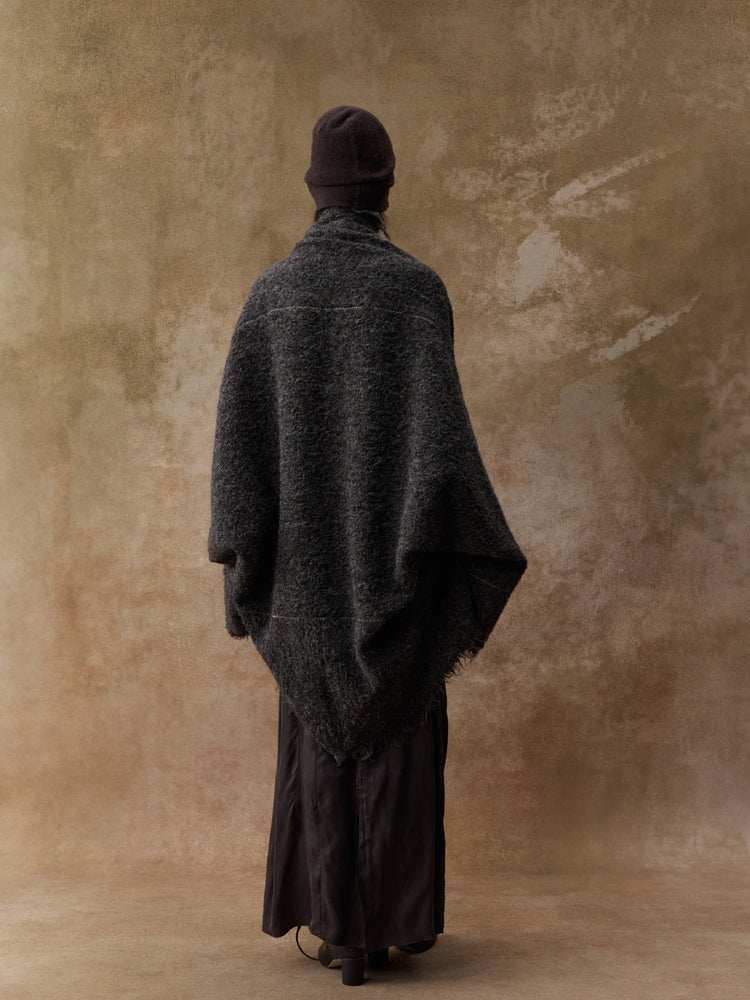 Alpaca Wool Two-way Structured Cardigan