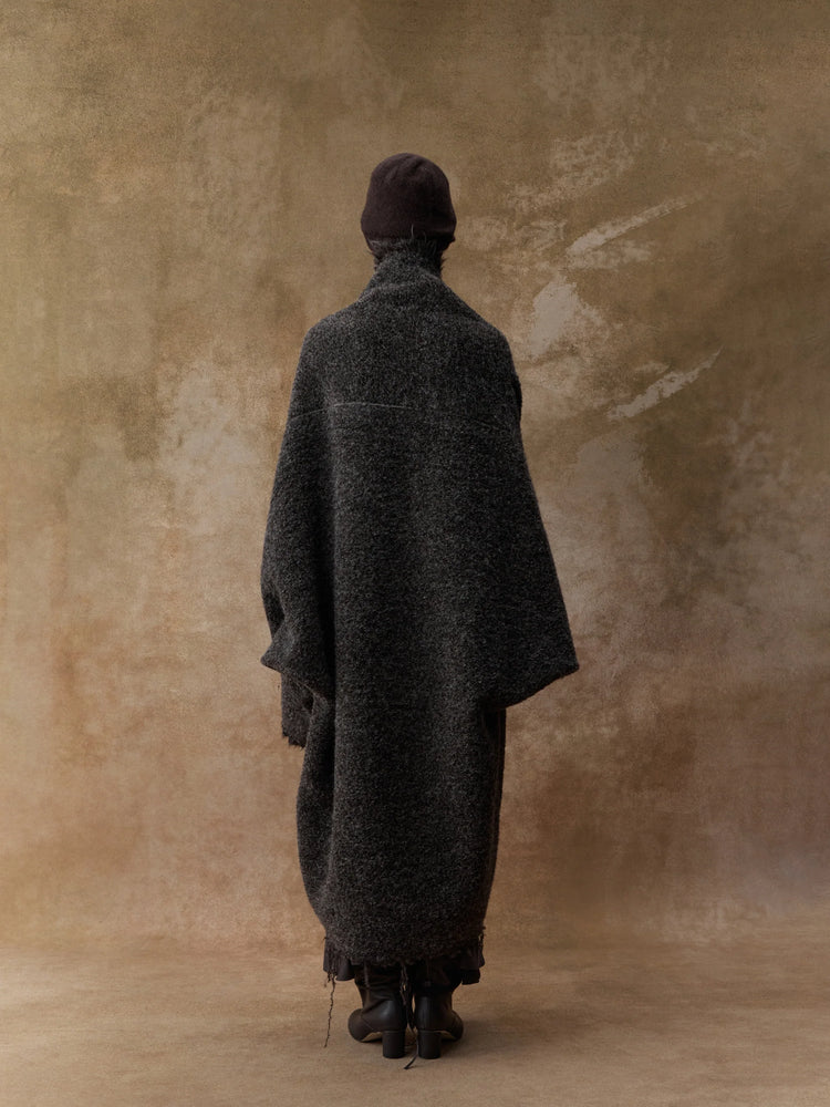 Alpaca Wool Structured Long Cardigan