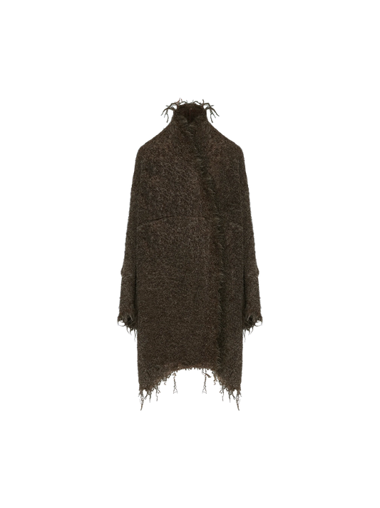 Alpaca Wool Structured Long Cardigan