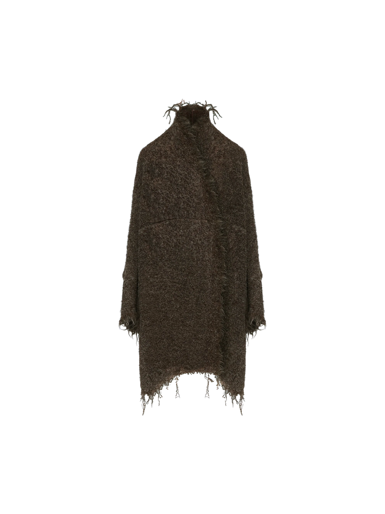 Alpaca Wool Structured Long Cardigan