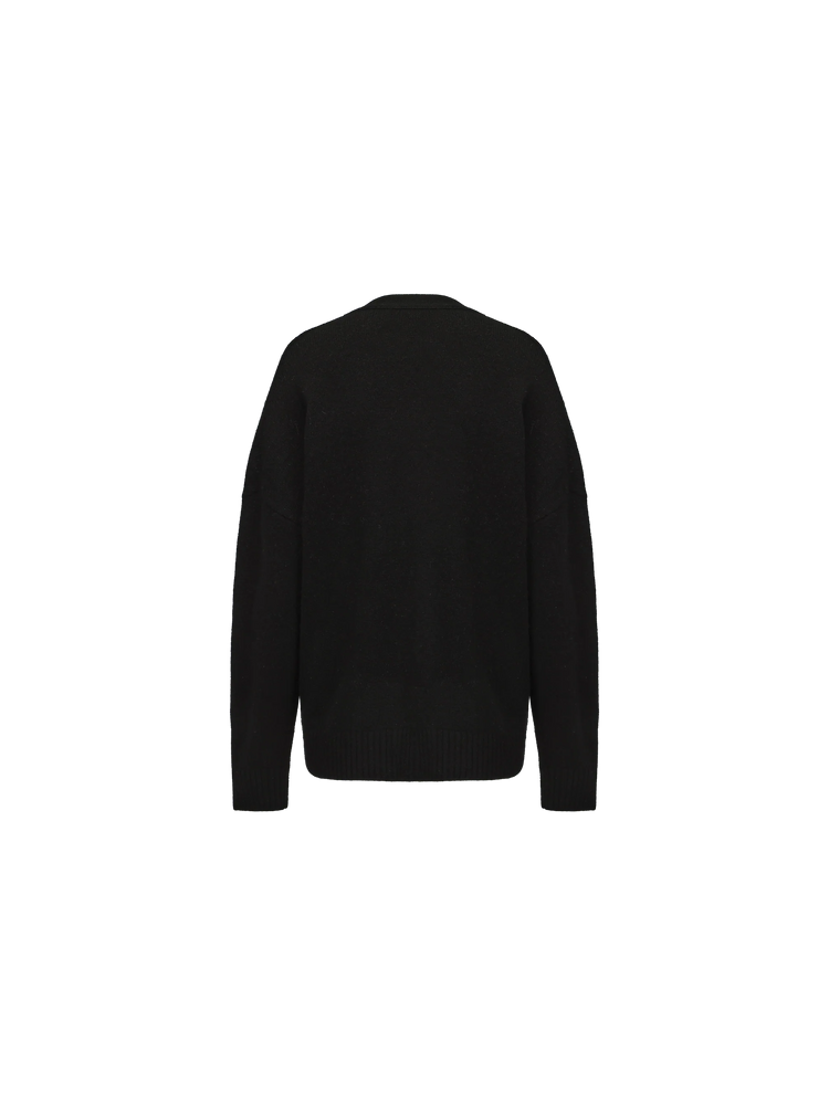 Black Beaded Sweater Cardigan