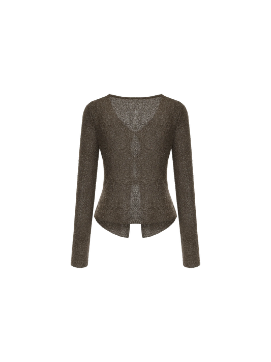 Mocha Textured Knit Sweater